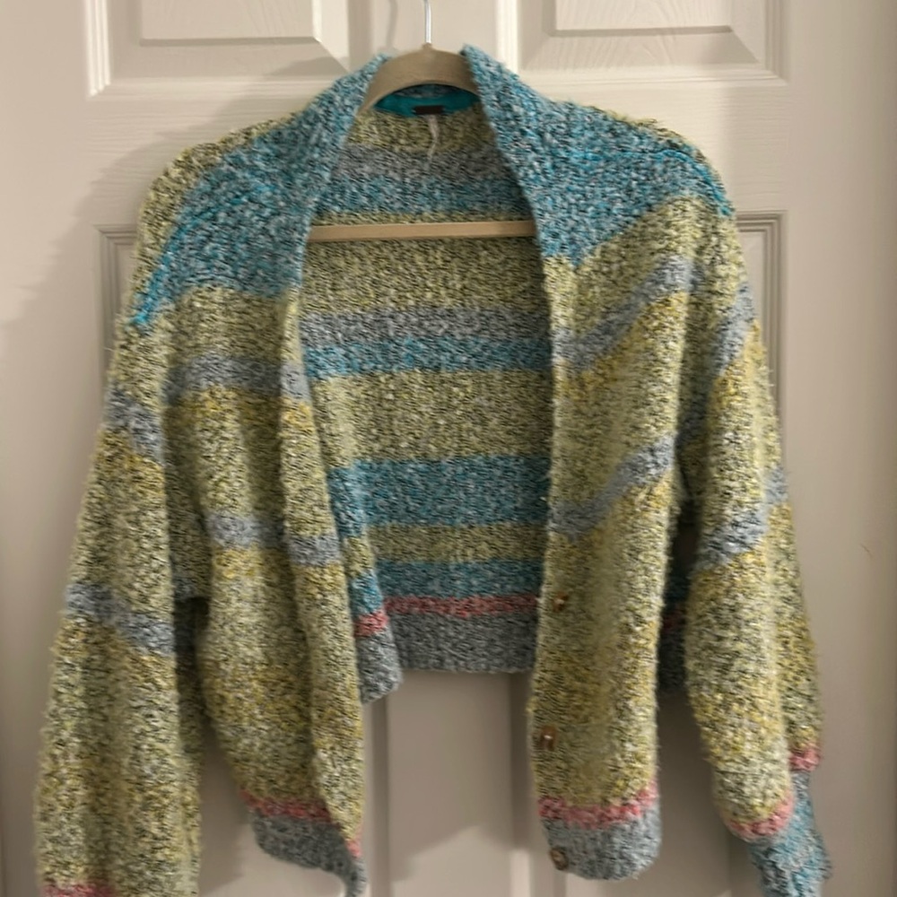 Free people button down v sweater